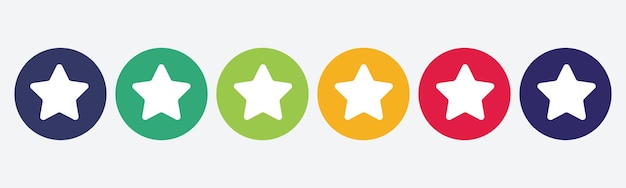 Vector star rating icon set