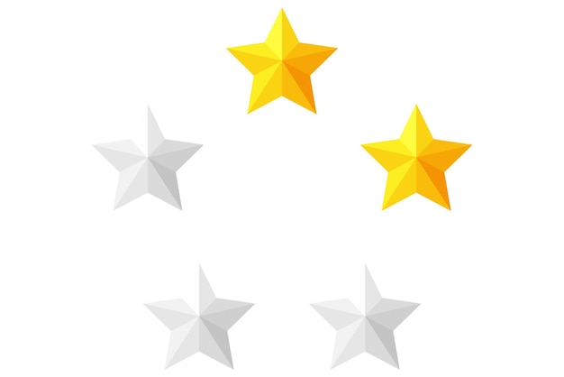 Vector star rating review comment sticker