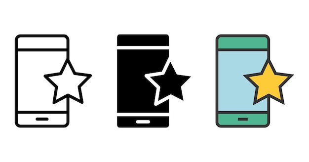 Star rating vector icon