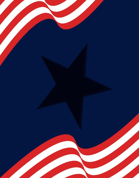 A star on a red, white and blue background