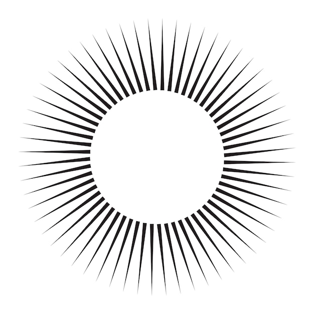 Звезда, круглый элемент, полутоновые лучи, изолированные на белом фоне. Черный логотип. Геометрическая форма.