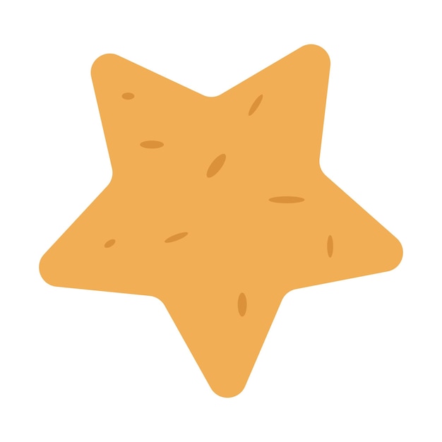 Star shape cookie vector illustration - cookie vector.