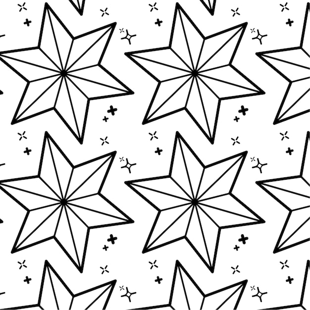 Star shape seamless pattern background Vector illustration