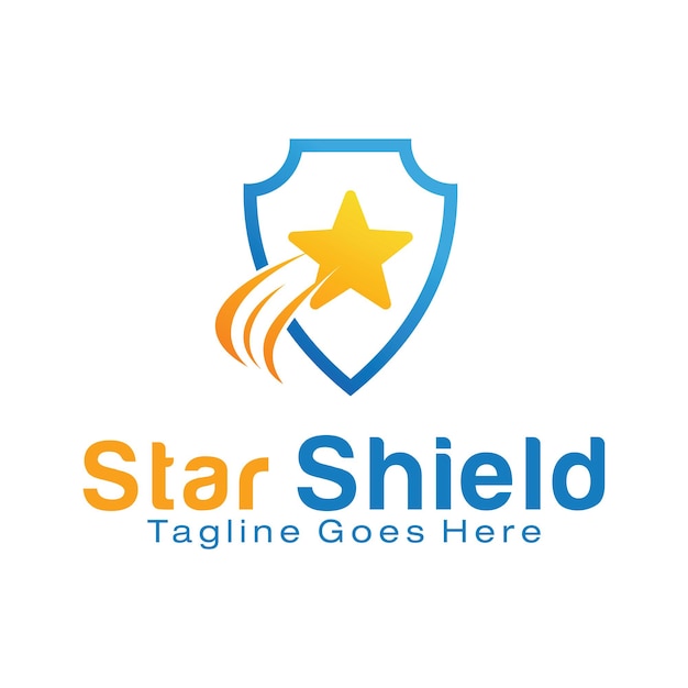 Шаблон дизайна логотипа Star Shield