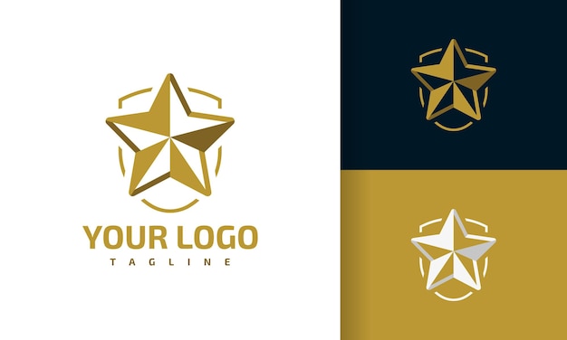 Star shield logo template