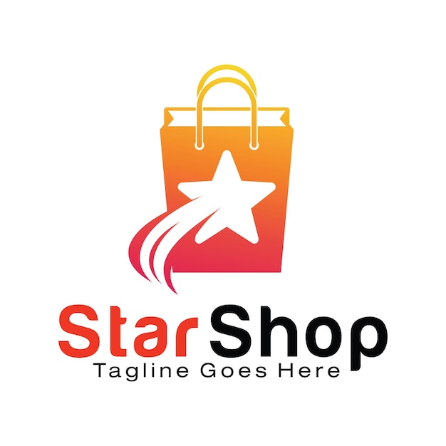 Шаблон дизайна логотипа Star Shop