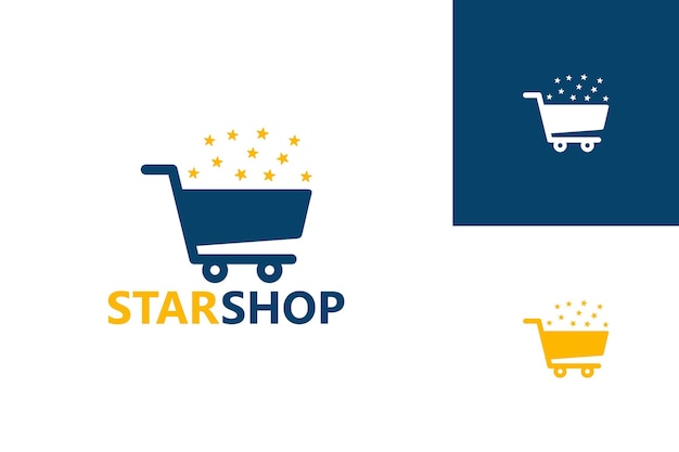 Вектор дизайна шаблона логотипа star shop, эмблема, концепция дизайна, креативный символ, значок