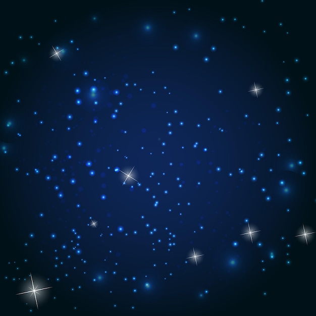 Star Sky Vector Illustration Background