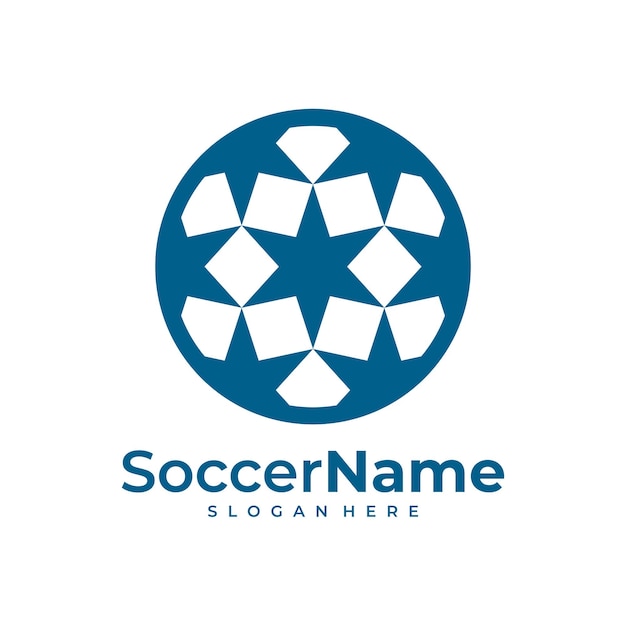 Star Soccer logo template Football Star logo design vector