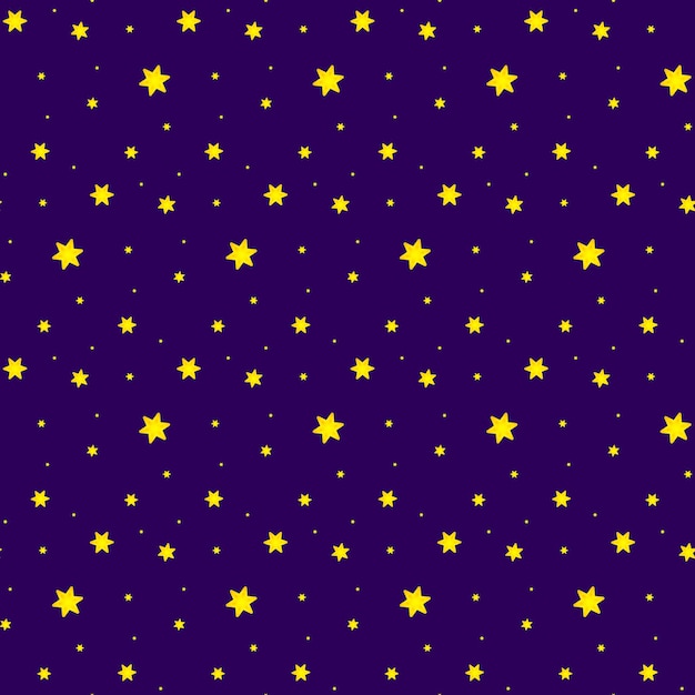 Star space vector seamless pattern