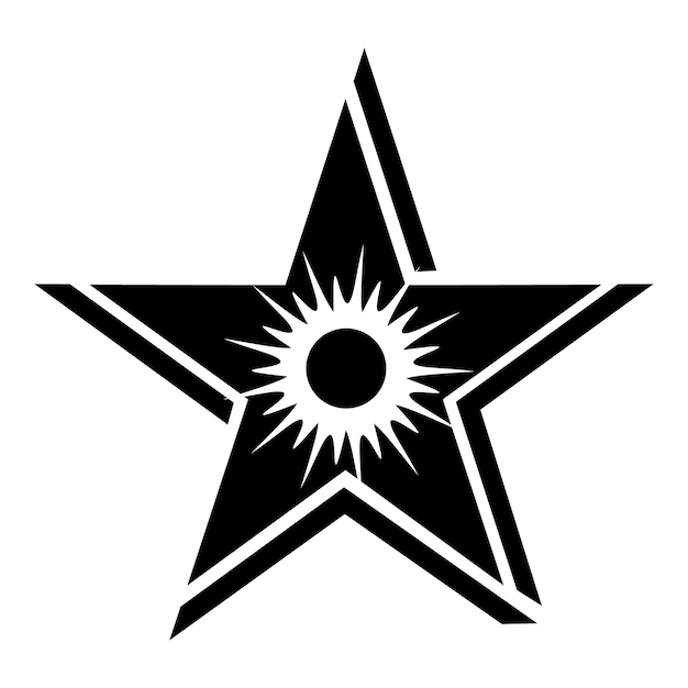 Vector star sun icon simple illustration of star sun vector icon for web