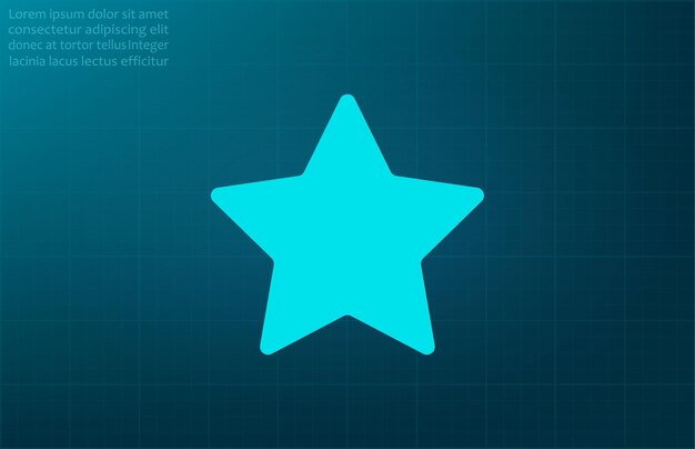 Vector star symbol vector illustration on blue background eps 10