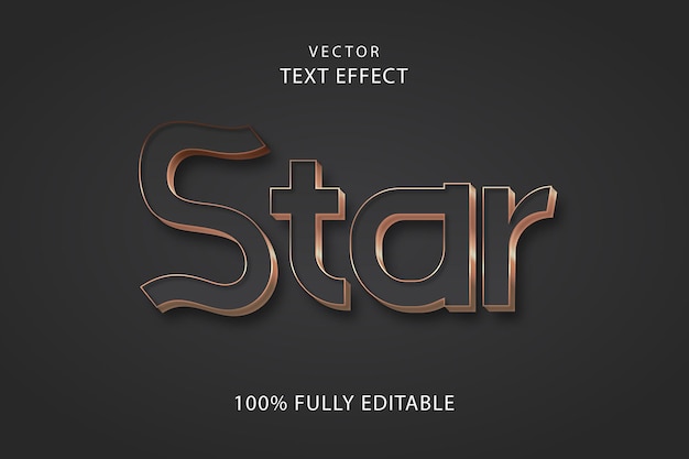 Vector star text effect photoshop