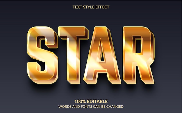 Vector star text style effect