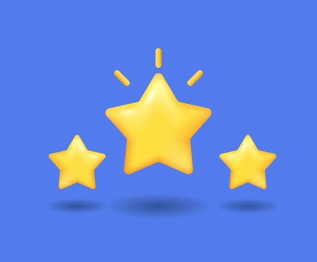 Vector star that's cute and round it means a lot of compliments illustration set win festival bright point