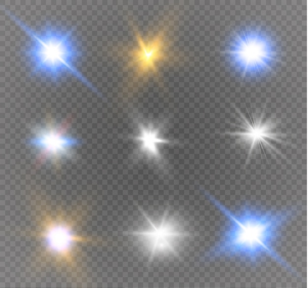 Vector star on a transparent background,light effect, illustration. burst with sparkles.