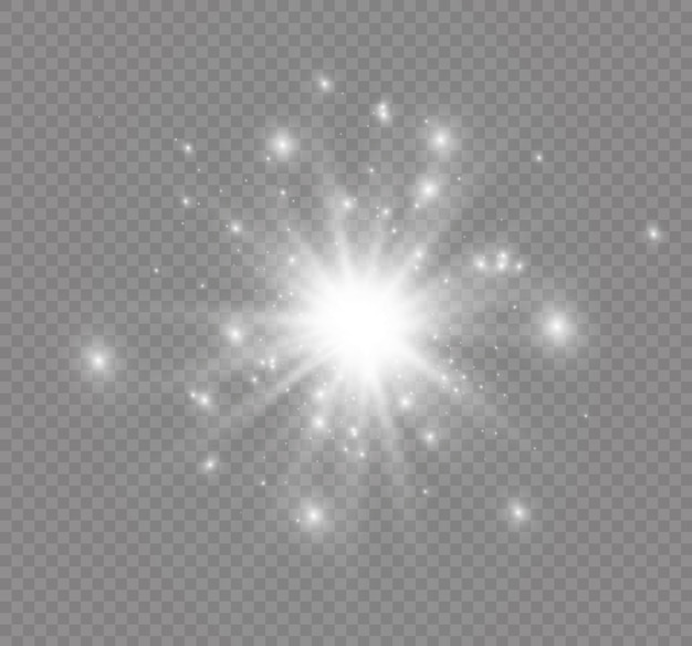 Star on a transparent background,light effect