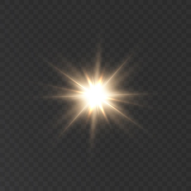 star on a transparent background Sun summer light sunlight png Light burst of light png vector