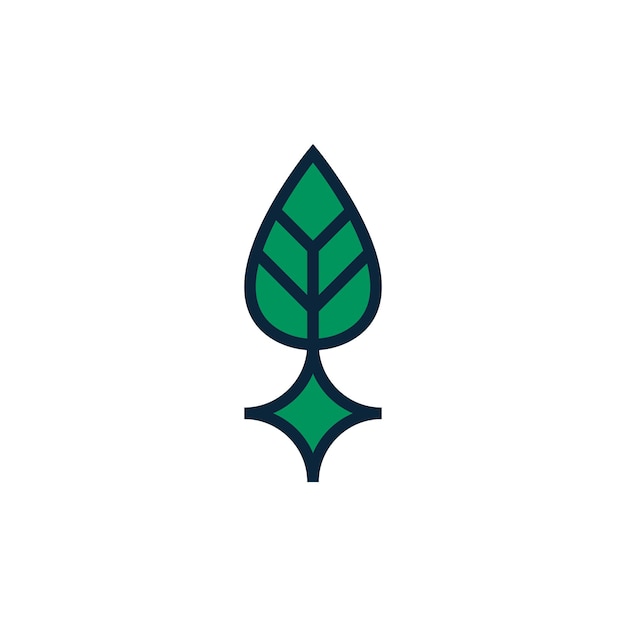 Vector star tree leaf logo