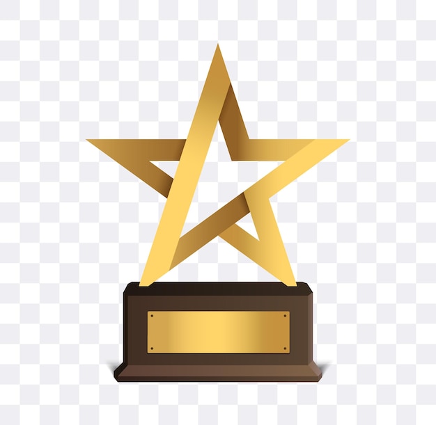 Иллюстрация премии star trophy золотой приз