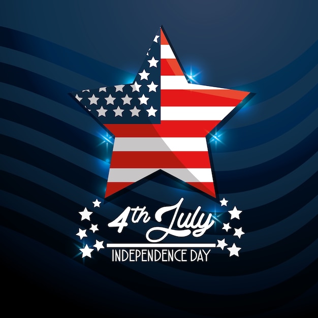 스타 미국 국기 독립 기념일