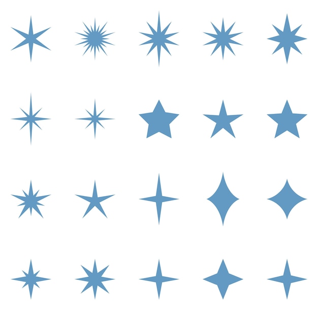 Vector star vector clip art elements starburst sticker set