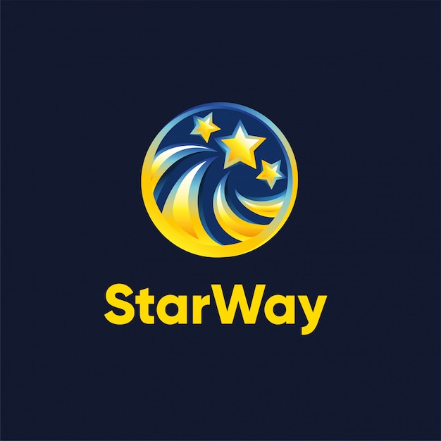 Шаблон логотипа Звездный путь