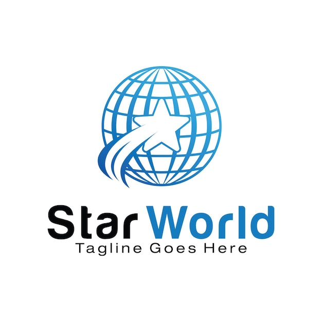 Modello di progettazione del logo di star world