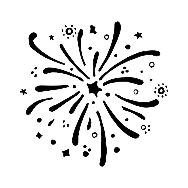 Starburst hand drawn vector illustration