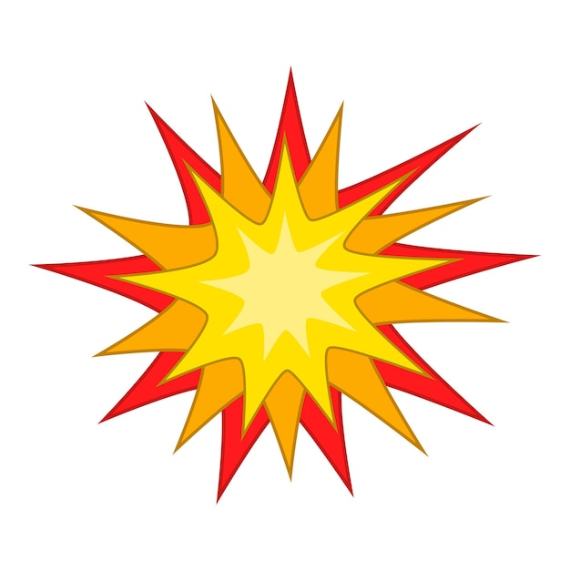 Starburst icon Cartoon illustration of starburst vector icon for web