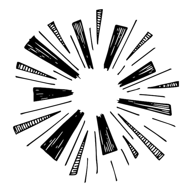 Starburst zonnestraal element Vector illustratie