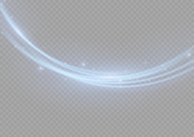 Stardust blue wave sparkle light blur line swirl trail effect glowing wavy speed vector