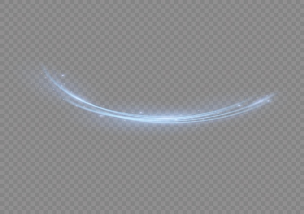 Stardust blue wave sparkle light blur line swirl trail effect glowing wavy speed vector