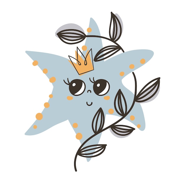 Vector starfish clipart cute