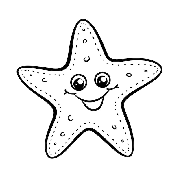 starfish coloring pages vector animals