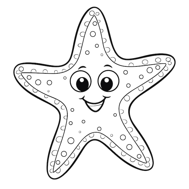 starfish coloring pages vector animals