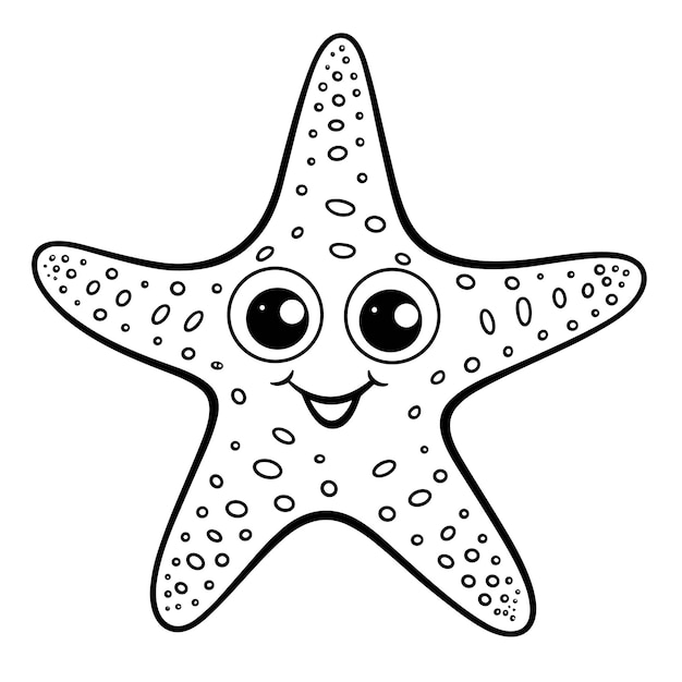 starfish coloring pages vector animals