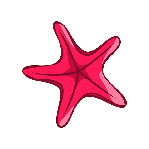 A starfish in a flat style on a white background summer vector illustration