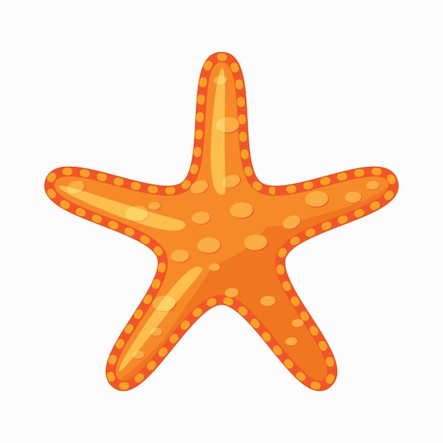 starfish icon in cartoon style isolated on white background