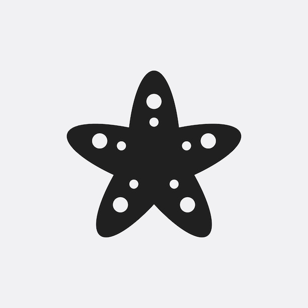 Vector starfish icon illustration