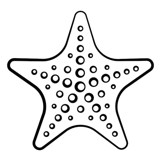 Starfish icon symbol outline vector illustration
