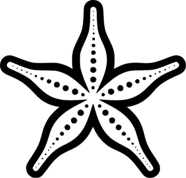 Vettore illustrazione vettoriale di starfish minimalist e flat logo