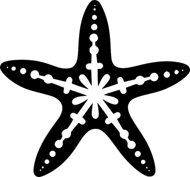 Vector starfish minimalist and flat logo vector illustration