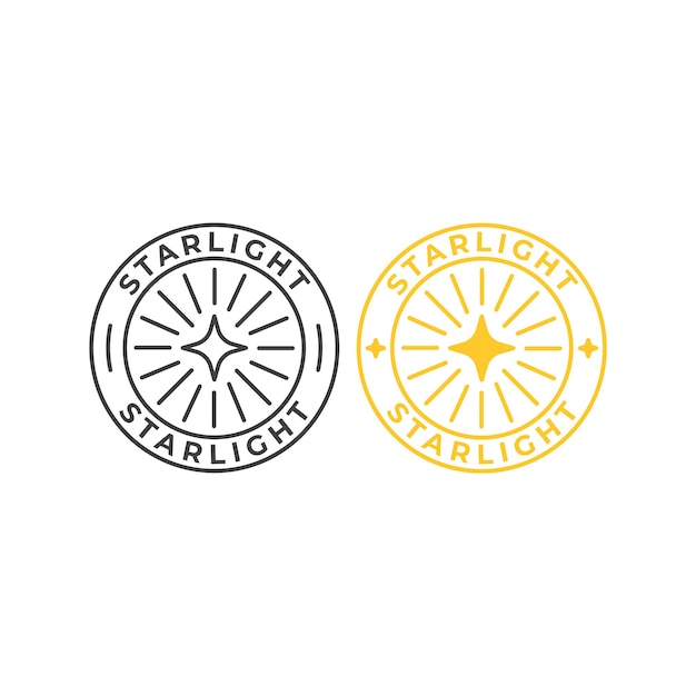 Starlight badge, Vector icon template