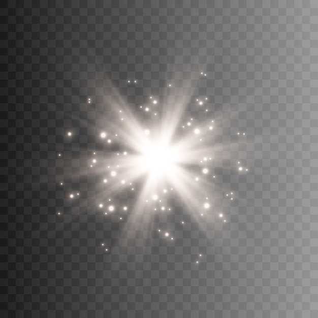Starlight met gloeiende deeltjes, lichteffect.