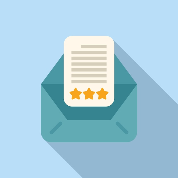 Starred document in envelope icon