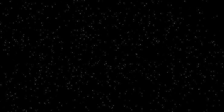 Vector starry dark night sky with bright stars