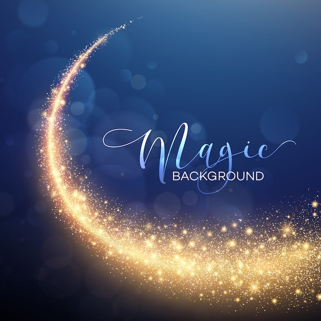 Starry glitter trail background. vector illustration