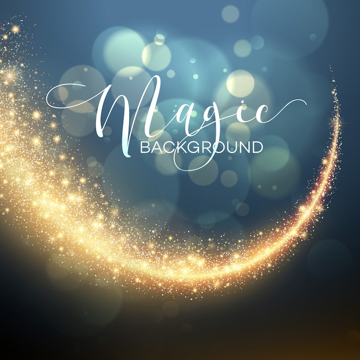 Vector starry glitter trail background. vector illustration