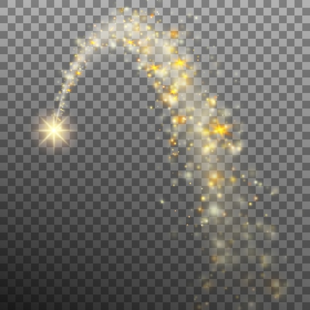 Vector starry glitter trail-sjabloon.